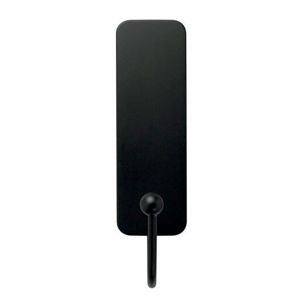 Gancho mÃ©dio, preto fosco, 25 x 35 x 95 mm, 1 peÃ§a + 2 tiras, mÃ¡x. 1,3 kg_0