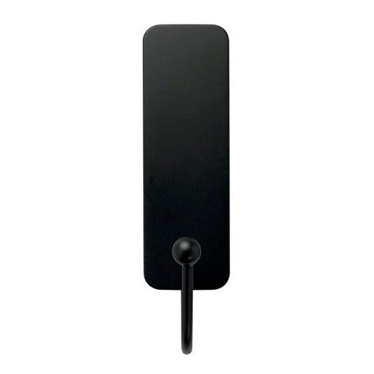 Gancho mÃ©dio, preto fosco, 25 x 35 x 95 mm, 1 peÃ§a + 2 tiras, mÃ¡x. 1,3 kg_0