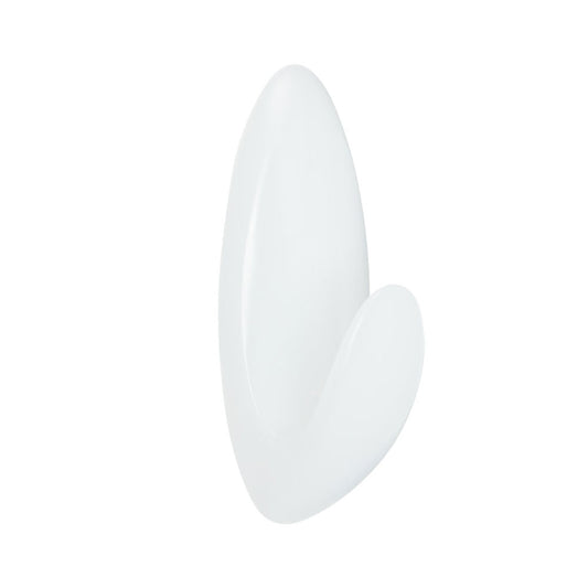 Gancho para toalha, grande, branco, 1 unid + 2 tiras, max 2,2 kg_0
