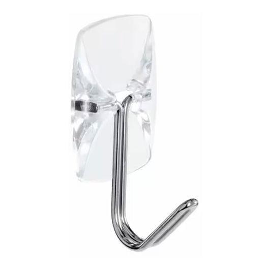 Gancho em metal, pequeno, transparente, 19 x 41 x 19 mm, 3 peÃ§as + 4 tiras, mÃ¡x._0