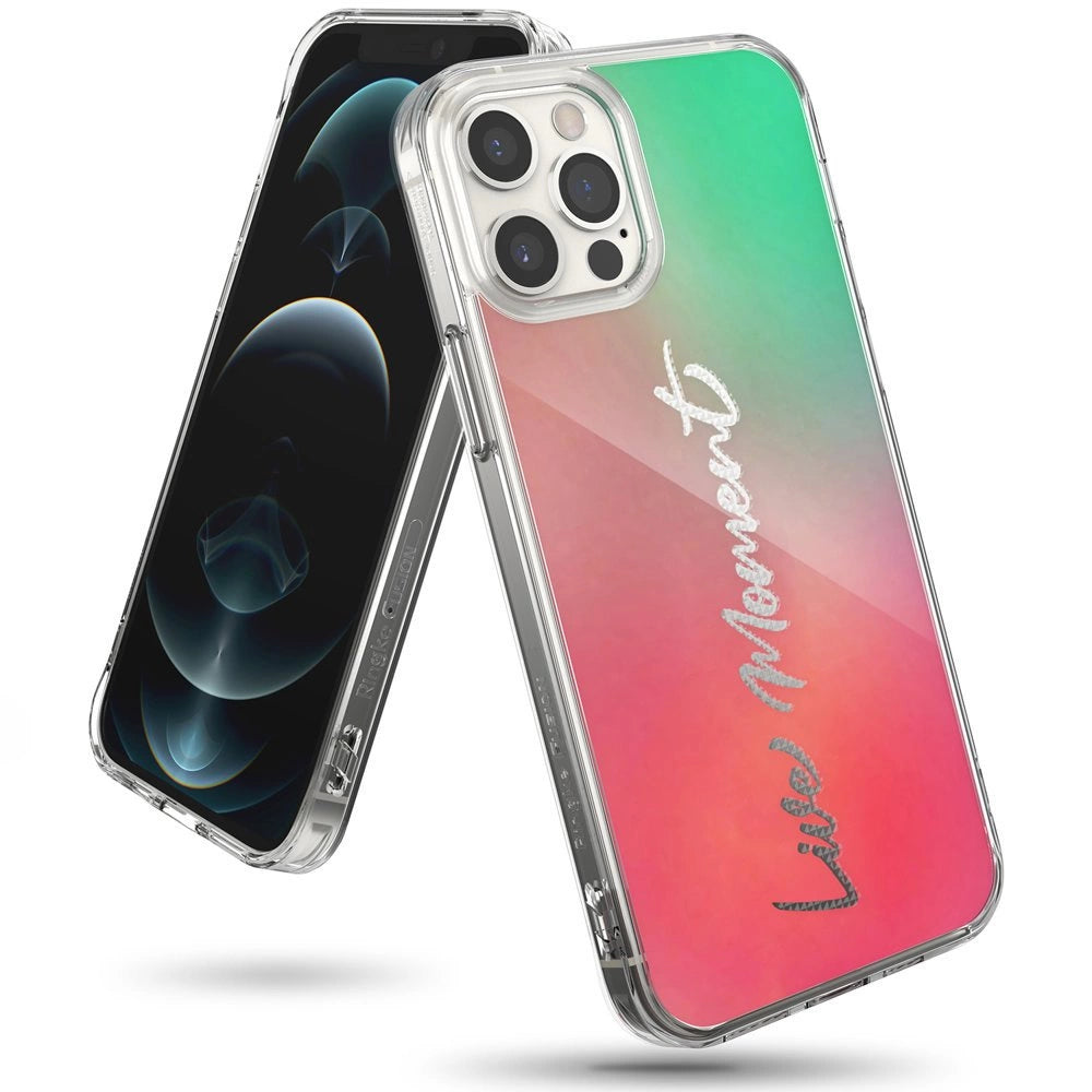 Ringke Fusion Design PC Case with TPU Bumper for iPhone 12 Pro Max pink-green (GNAP0028)_0