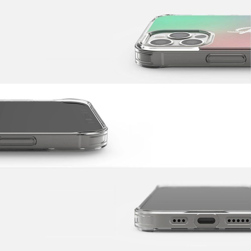 Ringke Fusion Design PC Case with TPU Bumper for iPhone 12 Pro Max pink-green (GNAP0028)_3