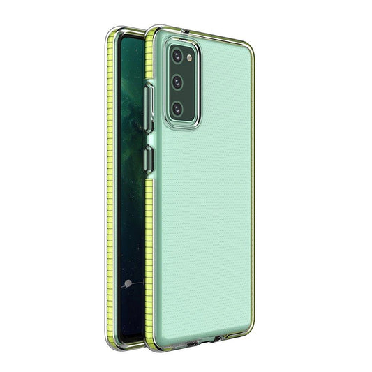 Spring Case clear TPU gel protective cover with colorful frame for Samsung Galaxy S21+ 5G (S21 Plus 5G) yellow_0
