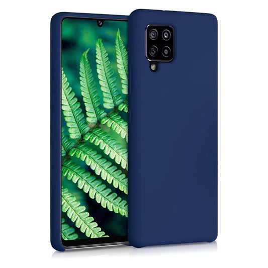 Silicone Case Soft Flexible Rubber Cover for Samsung Galaxy A42 5G blue_0