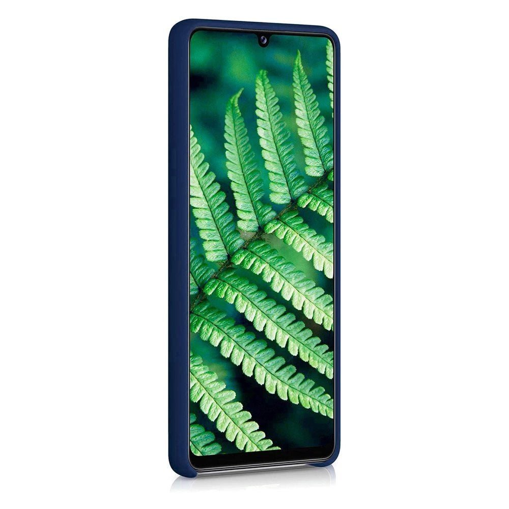 Silicone Case Soft Flexible Rubber Cover for Samsung Galaxy A42 5G blue_1