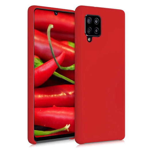 Silicone Case Soft Flexible Rubber Cover for Samsung Galaxy A42 5G red_0
