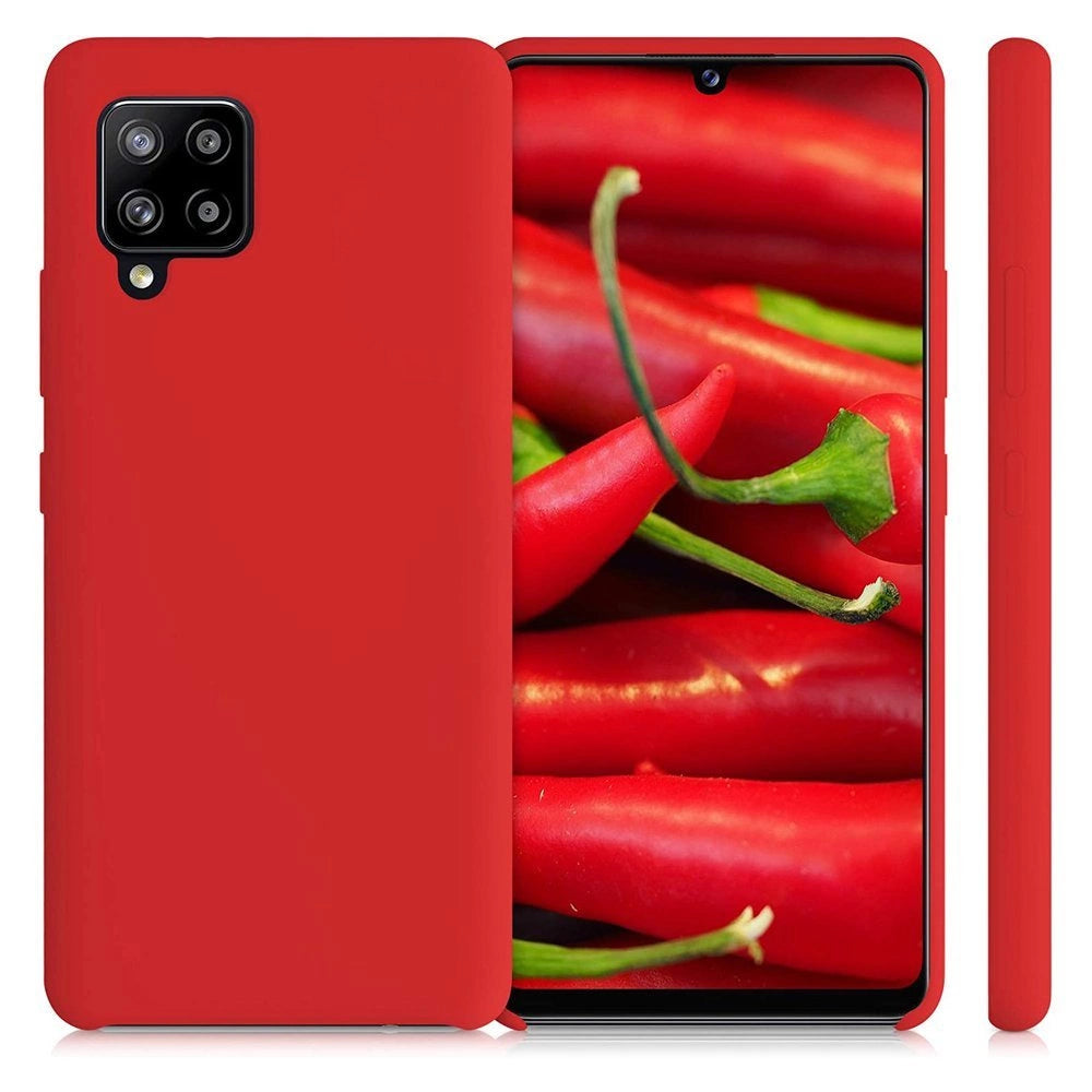 Silicone Case Soft Flexible Rubber Cover for Samsung Galaxy A42 5G red_1