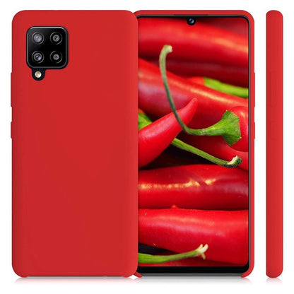 Silicone Case Soft Flexible Rubber Cover for Samsung Galaxy A42 5G red_1