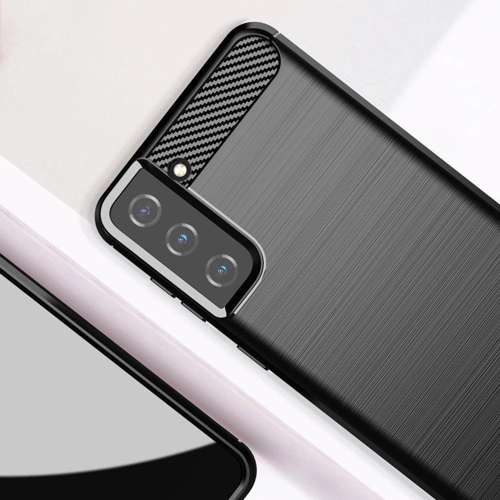 Carbon Case Flexible Cover TPU Case for Samsung Galaxy S21+ 5G (S21 Plus 5G) black_7