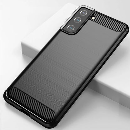 Carbon Case Flexible Cover TPU Case for Samsung Galaxy S21+ 5G (S21 Plus 5G) black_3
