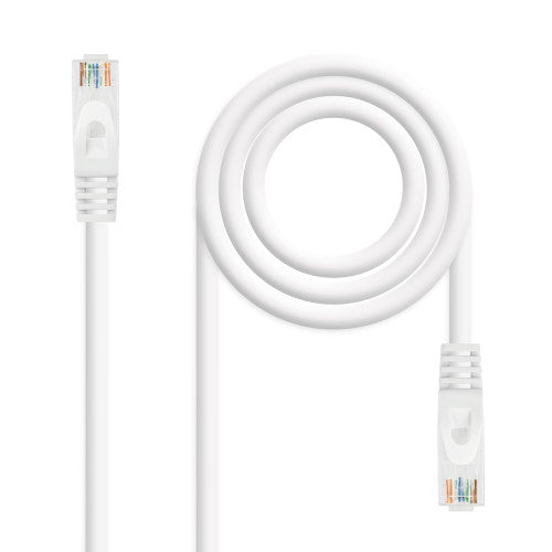 Nanocable Cable de red latiguillo RJ45 LSZH Cat.6A UTP AWG24, Blanco, 3.0m_0