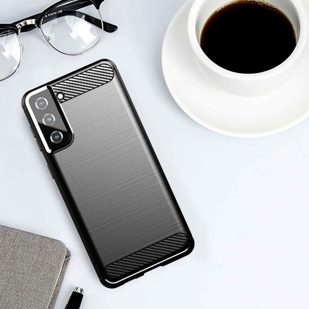 Carbon Case Flexible Cover TPU Case for Samsung Galaxy S21+ 5G (S21 Plus 5G) blue_7