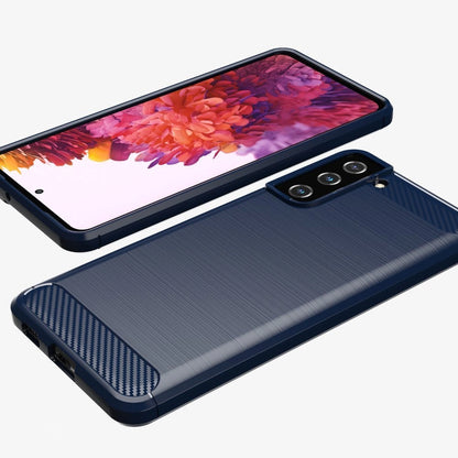 Carbon Case Flexible Cover TPU Case for Samsung Galaxy S21+ 5G (S21 Plus 5G) blue_4