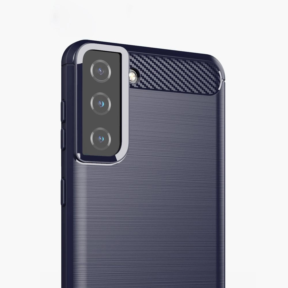 Carbon Case Flexible Cover TPU Case for Samsung Galaxy S21+ 5G (S21 Plus 5G) blue_2