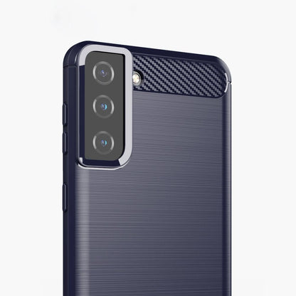 Carbon Case Flexible Cover TPU Case for Samsung Galaxy S21+ 5G (S21 Plus 5G) blue_2