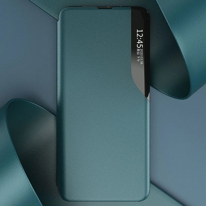 Eco Leather View Case elegant bookcase type case with kickstand for Samsung Galaxy A72 4G blue_6