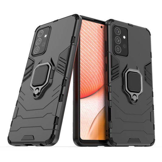 Ring Armor Case Kickstand Tough Rugged Cover for Samsung Galaxy A72 4G black_0
