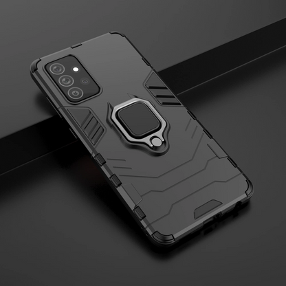 Ring Armor Case Kickstand Tough Rugged Cover for Samsung Galaxy A72 4G black_6