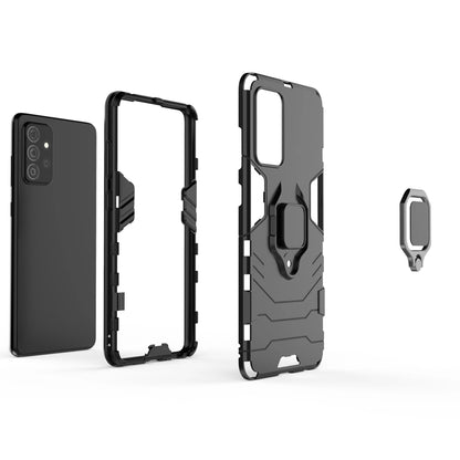 Ring Armor Case Kickstand Tough Rugged Cover for Samsung Galaxy A72 4G blue_4