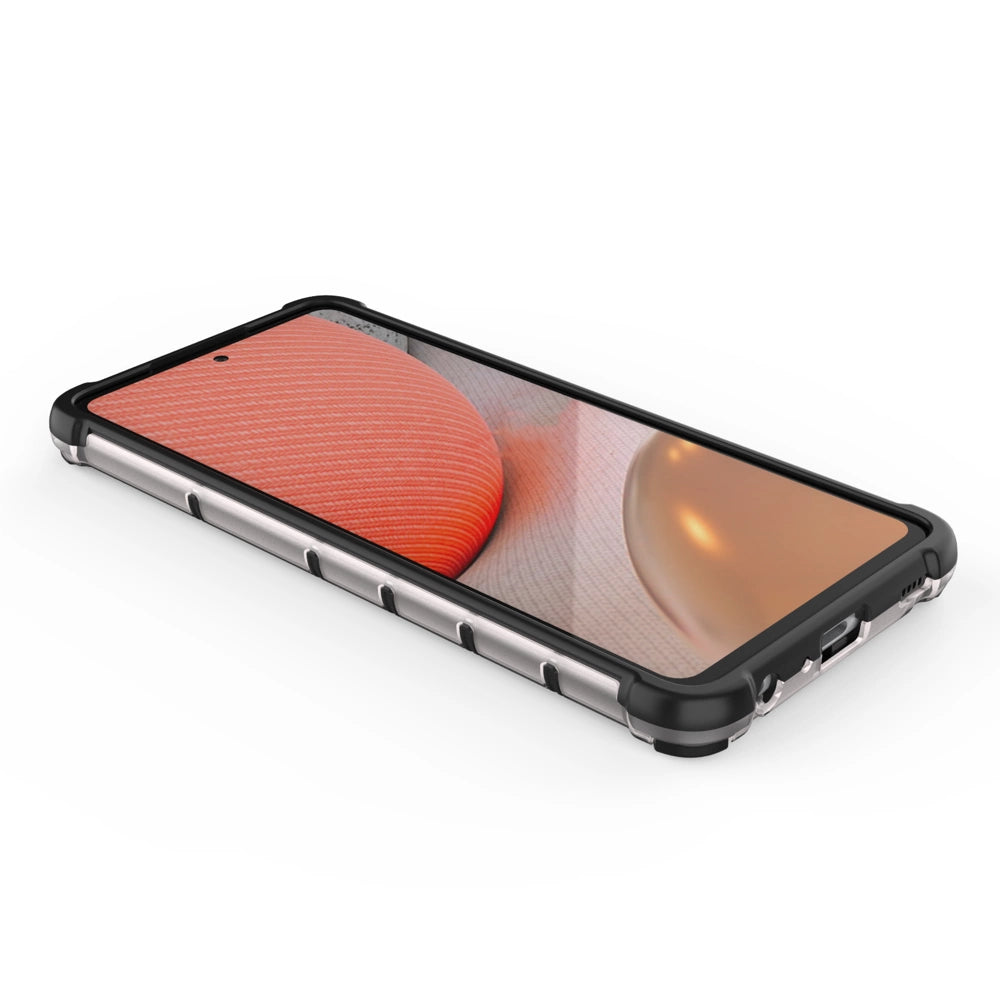 Honeycomb Case armor cover with TPU Bumper for Samsung Galaxy A72 4G black_10