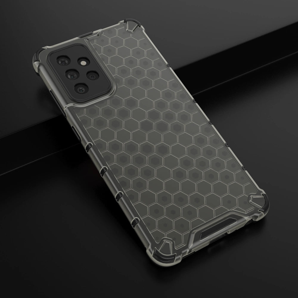 Honeycomb Case armor cover with TPU Bumper for Samsung Galaxy A72 4G black_13