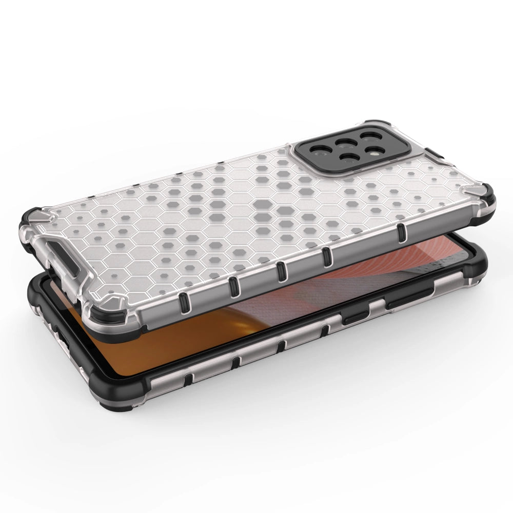 Honeycomb Case armor cover with TPU Bumper for Samsung Galaxy A72 4G blue_2