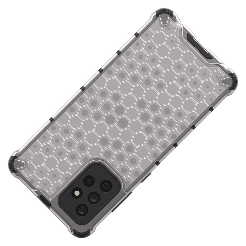 Honeycomb Case armor cover with TPU Bumper for Samsung Galaxy A72 4G blue_4
