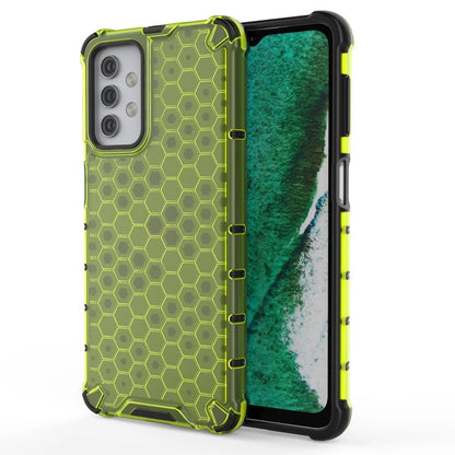 Honeycomb Case armor cover with TPU Bumper for Samsung Galaxy A32 5G green_0