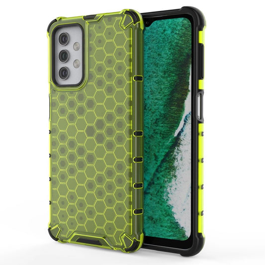 Honeycomb Case armor cover with TPU Bumper for Samsung Galaxy A32 5G green_0