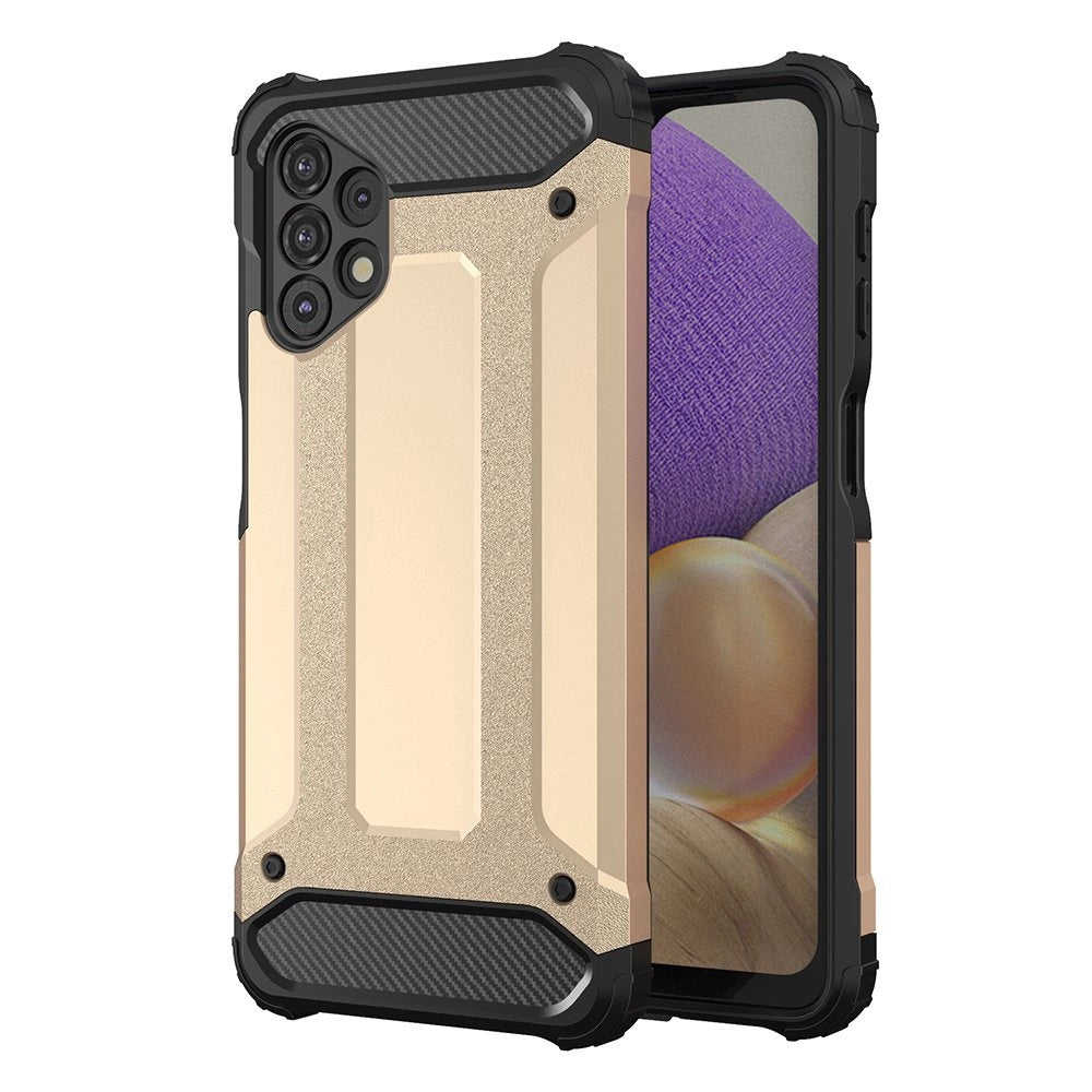 Hybrid Armor Case Tough Rugged Cover for Samsung Galaxy A32 5G golden_0