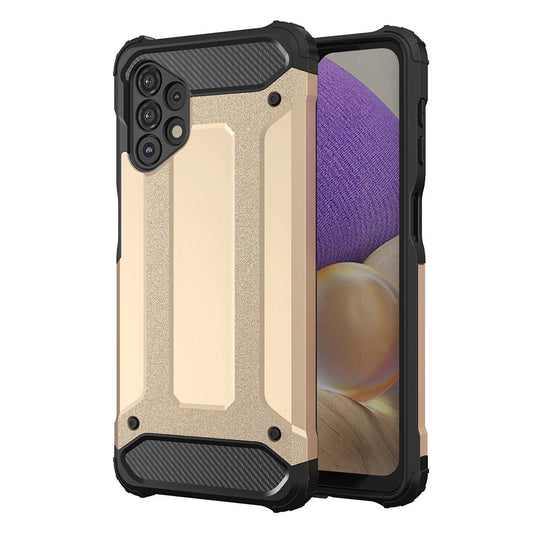 Hybrid Armor Case Tough Rugged Cover for Samsung Galaxy A32 5G golden_0
