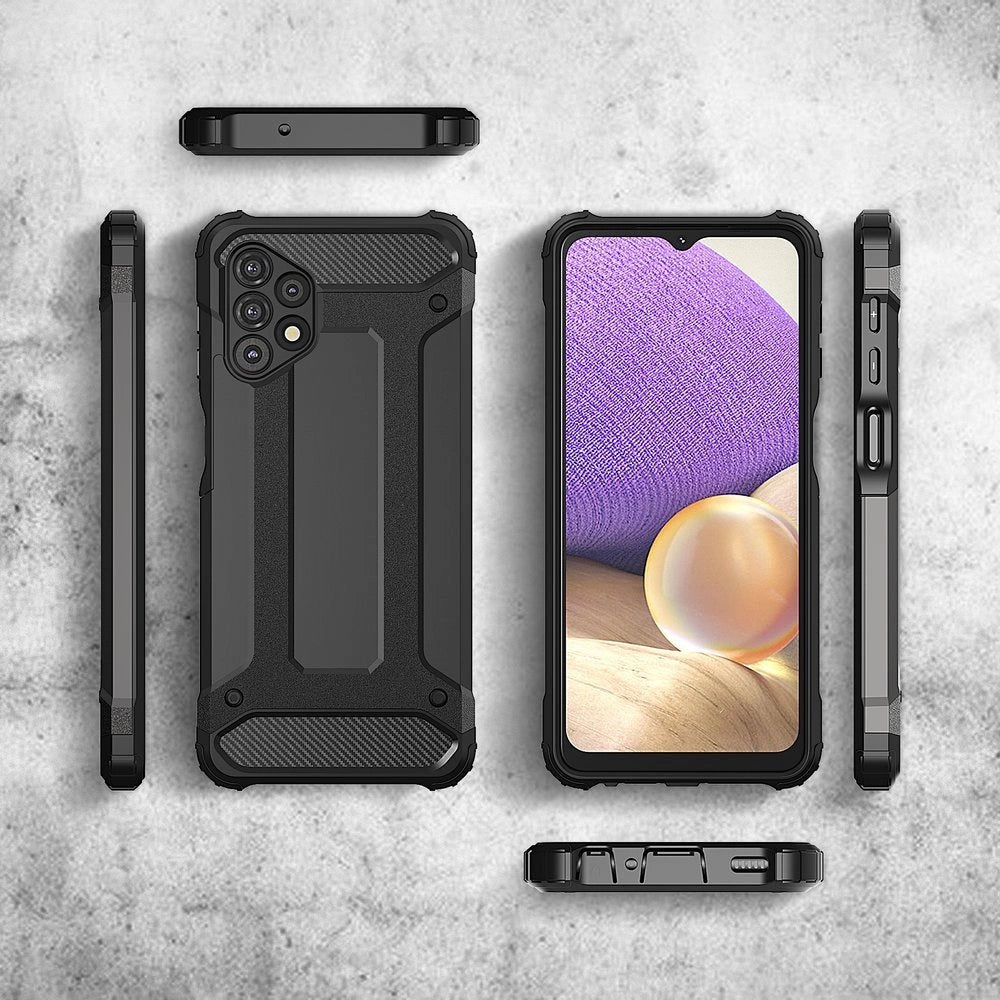 Hybrid Armor Case Tough Rugged Cover for Samsung Galaxy A32 5G golden_3