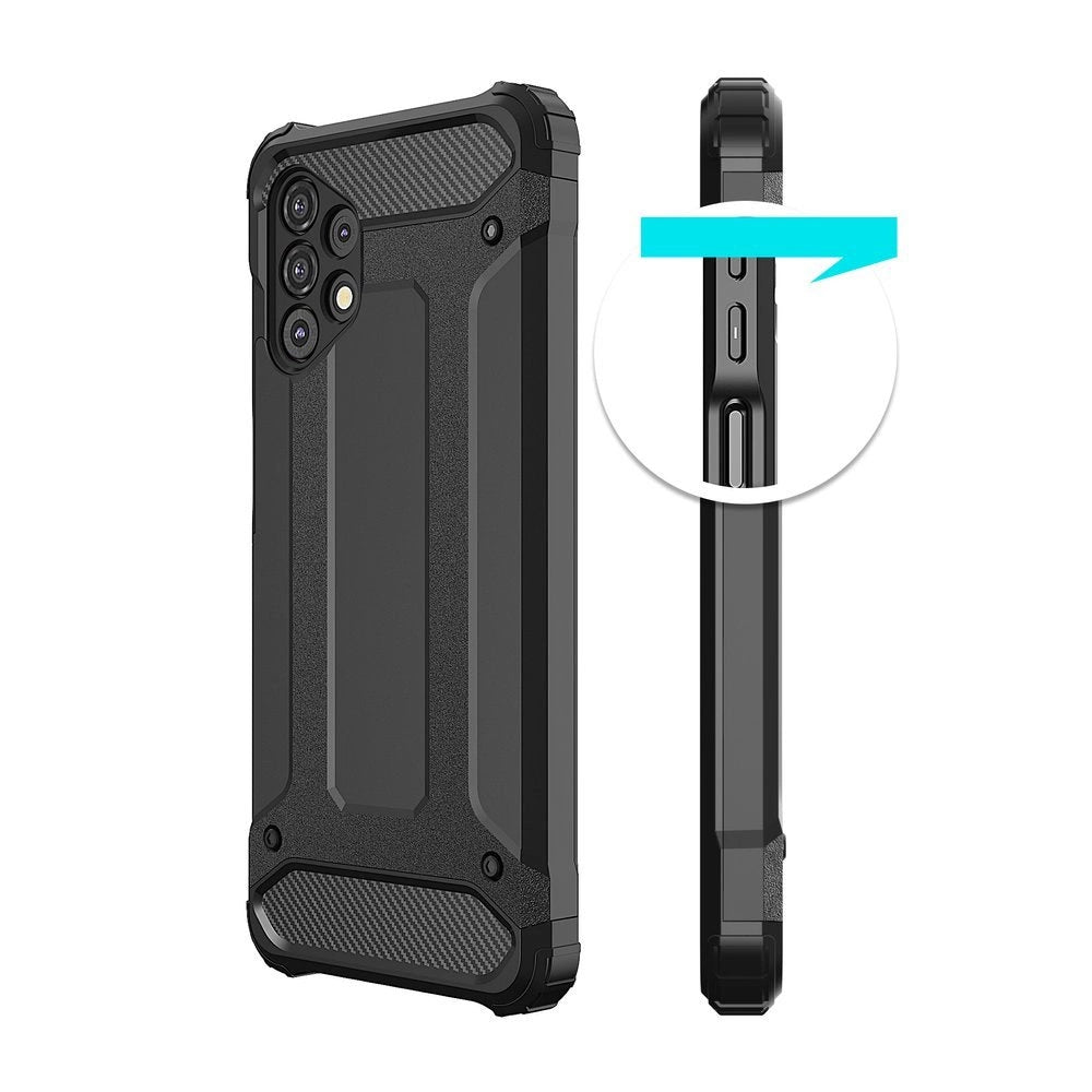 Hybrid Armor Case Tough Rugged Cover for Samsung Galaxy A32 5G golden_5
