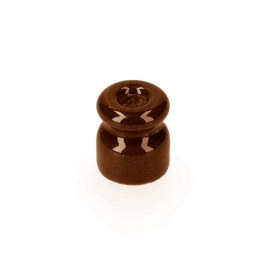 Isolador de porcelana para cabo tranÃ§ado castanho_0