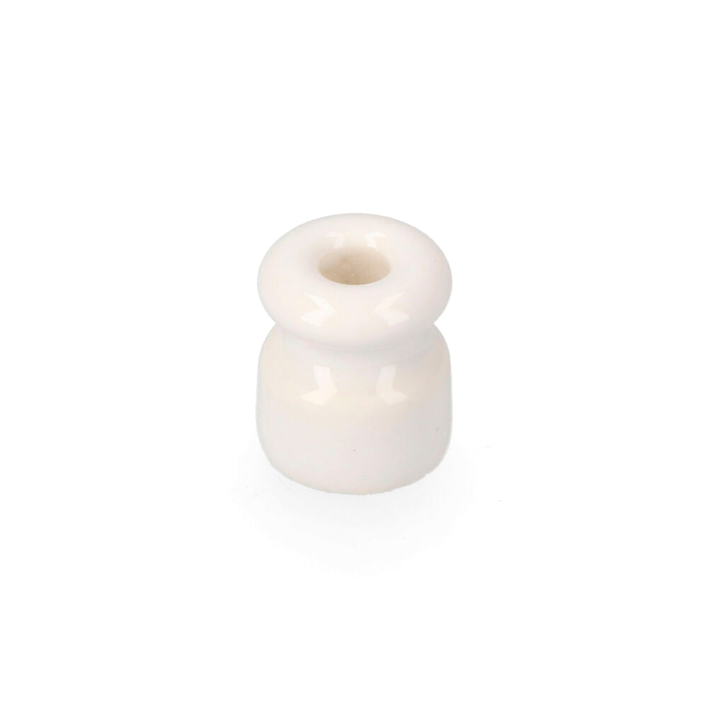 Isolador de porcelana para cabo tranÃ§ado branco_0