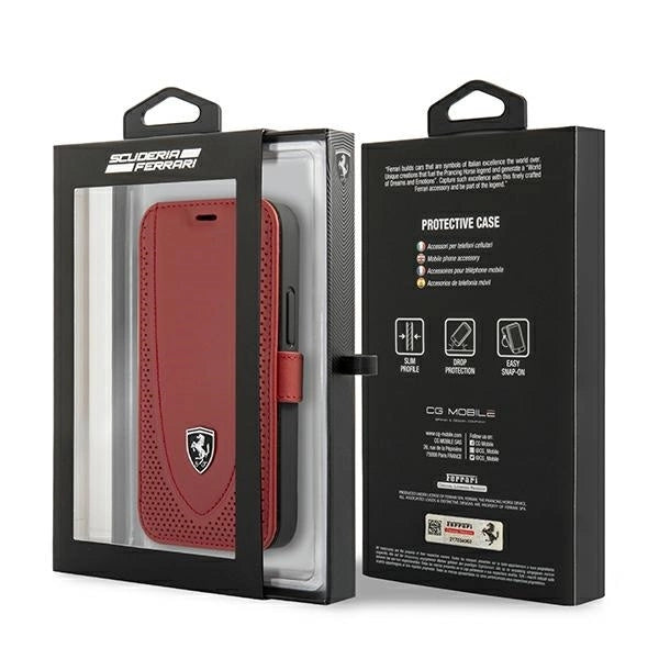 Ferrari FEOGOFLBKP12SRE iPhone 12 mini 5.4&quot; red/red book Off Track Perforated_6