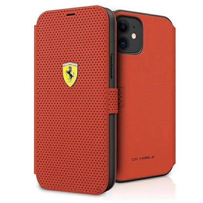 Ferrari FESPEFLBKP12SRE iPhone 12 mini 5.4" red/red book On Track Perforated_0