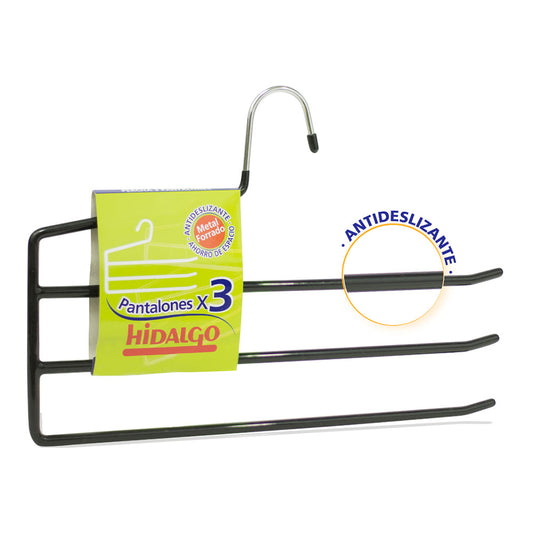 Cabide antiderrapante para 3 calÃ§as, cor azul_0