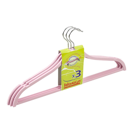 Cabides com borrachas antiderrapantes, cores sortidas, 3 peÃ§as_0