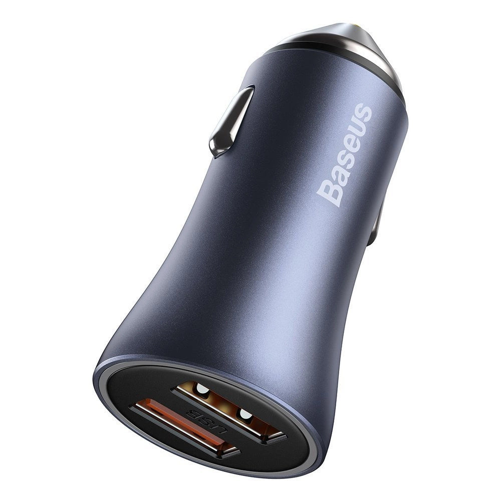 Baseus Golden Contactor Pro fast car charger 2x USB 40 W Quick Charge SCP FCP AFC + USB cable - USB Type C gray (TZCCJD-A0G)_6