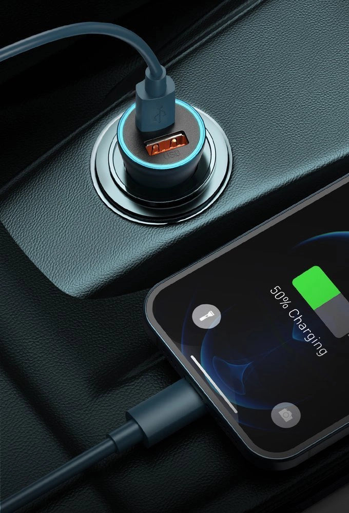Baseus Golden Contactor Pro fast car charger 2x USB 40 W Quick Charge SCP FCP AFC + USB cable - USB Type C gray (TZCCJD-A0G)_23
