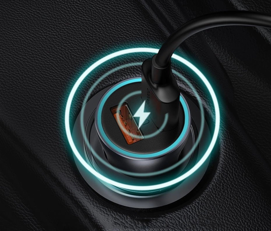 Baseus Golden Contactor Pro fast car charger 2x USB 40 W Quick Charge SCP FCP AFC + USB cable - USB Type C gray (TZCCJD-A0G)_27