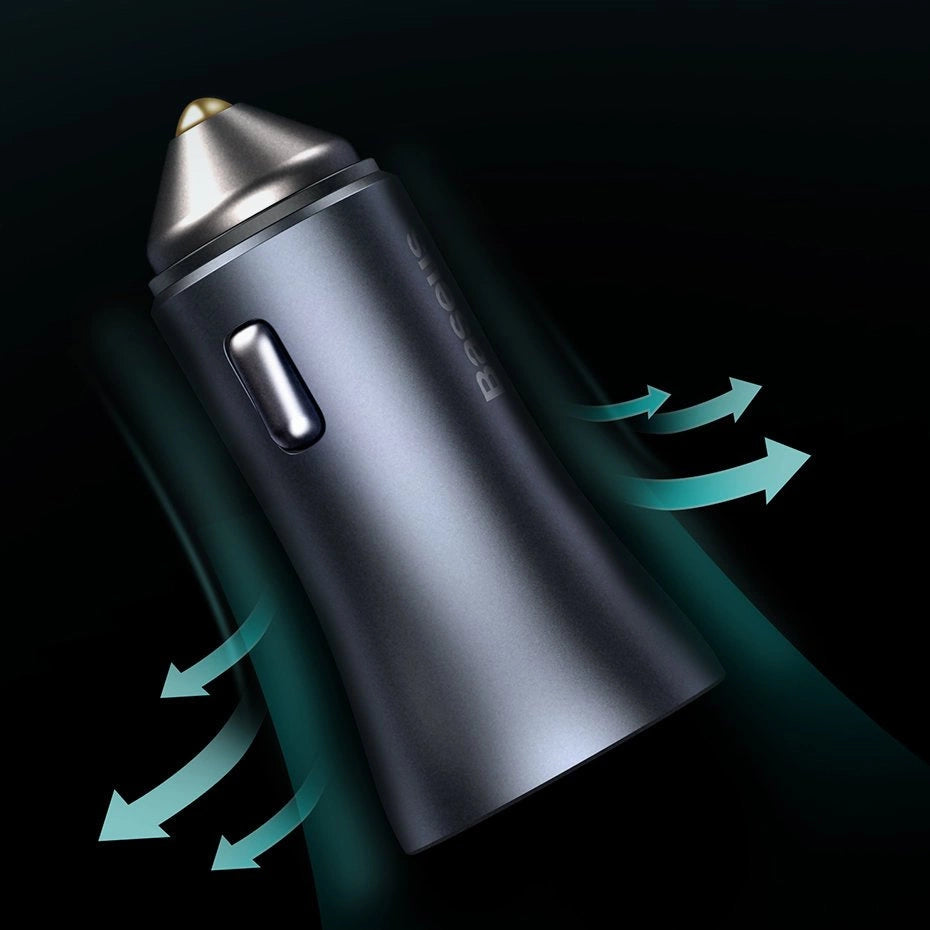 Baseus Golden Contactor Pro fast car charger 2x USB 40 W Quick Charge SCP FCP AFC + USB cable - USB Type C gray (TZCCJD-A0G)_29