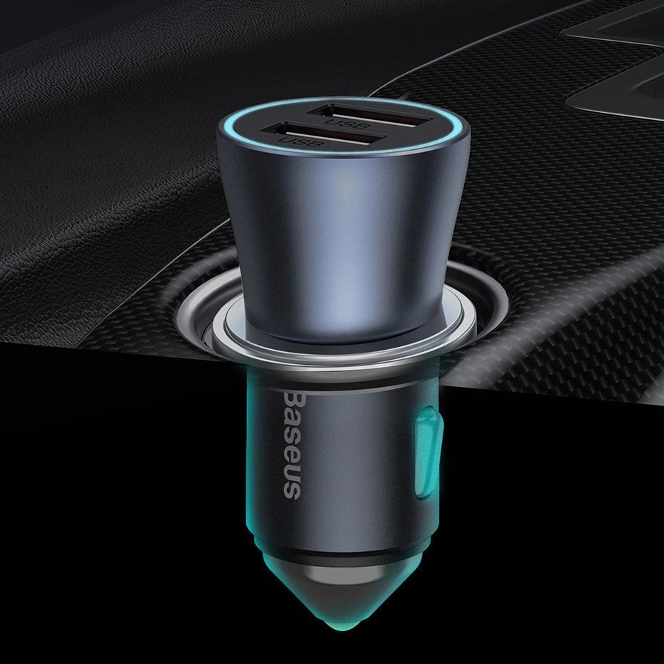 Baseus Golden Contactor Pro fast car charger 2x USB 40 W Quick Charge SCP FCP AFC + USB cable - USB Type C gray (TZCCJD-A0G)_31