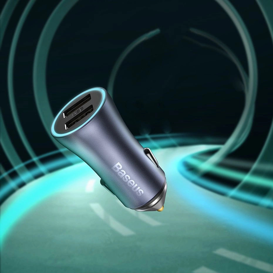 Baseus Golden Contactor Pro fast car charger 2x USB 40 W Quick Charge SCP FCP AFC + USB cable - USB Type C gray (TZCCJD-A0G)_22