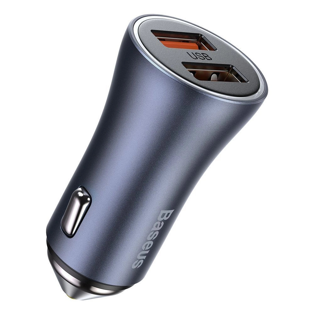 Baseus Golden Contactor Pro fast car charger 2x USB 40 W Quick Charge SCP FCP AFC + USB cable - USB Type C gray (TZCCJD-A0G)_4