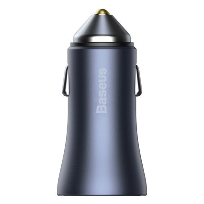 Baseus Golden Contactor Pro fast car charger 2x USB 40 W Quick Charge SCP FCP AFC + USB cable - USB Type C gray (TZCCJD-A0G)_10