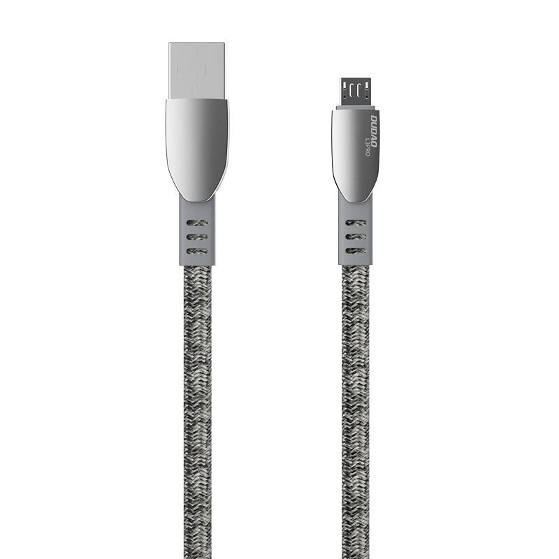 Dudao USB braided cable - micro USB 5 A 1 m gray (L3PROM gray)_1