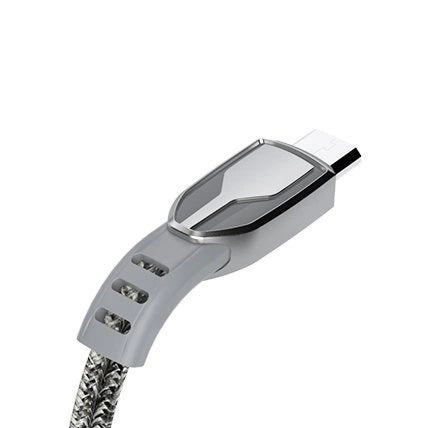 Dudao USB braided cable - micro USB 5 A 1 m gray (L3PROM gray)_2