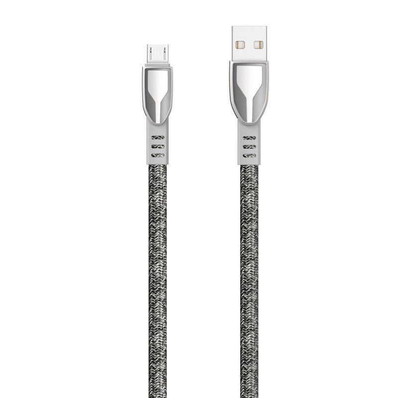 Dudao USB braided cable - micro USB 5 A 1 m gray (L3PROM gray)_0